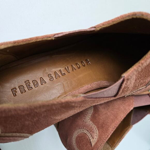 Freda Salvador NEW Chelsea Loafer Suede Leather Oxford Western Womens Size 5 - Picture 11 of 16